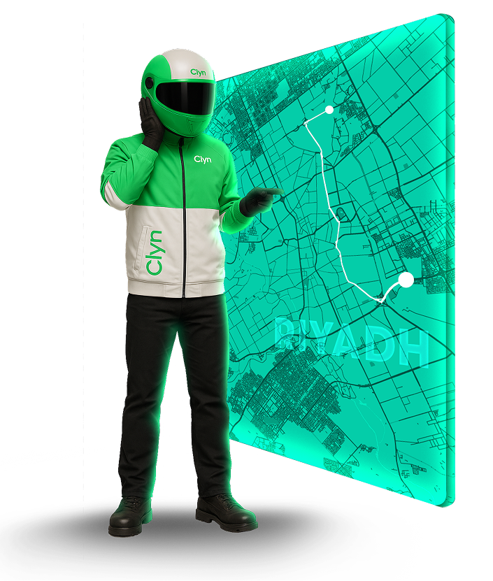 Clyn character with map